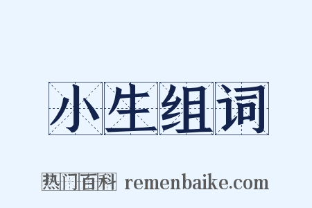 小生组词是什么意思的图片